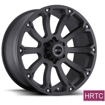 Roda da liga da fundição 20inch bordas pretas da roda do rhino para o suv